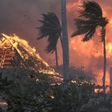 L'incendie a quasiment entièrement englouti la ville de Lahaina, située sur la côte ouest de Maui.